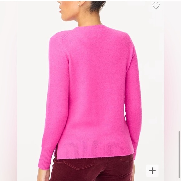J. Crew Factory Crewneck sweater in extra-soft yarn in Purple Sapphire - Picture 2 of 11